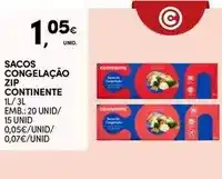 Continente Bom dia Continente - sacos congelacao zip promoção