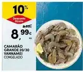 Continente Camarão grande 20/30 vannamei promoção
