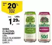 Continente Somersby - sidra c/ alcool promoção