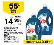 Continente Skip - detergente liquido p/ maquina roupa promoção