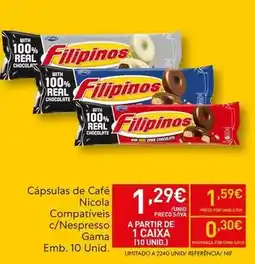 Recheio Filipinos - cápsulas de café promoção