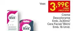 Recheio Veet - creme desclorante emb. 2x30ml/ cera facial/ bikini emb. 16 unid promoção