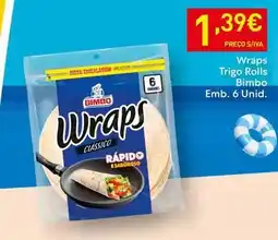 Recheio Bimbo - wraps trigo rolls promoção