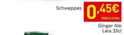 Recheio Schweppes - ginger ale promoção