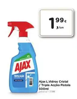 Aqui é fresco Ajax L.Vidros Cristal /Tripla Acção Pistola promoção