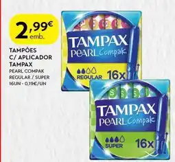 Spar Tampões c/ aplicador tampax promoção
