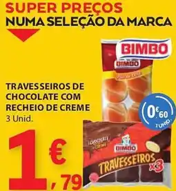 E.Leclerc Travesseiros de chocolate com recheio de creme promoção
