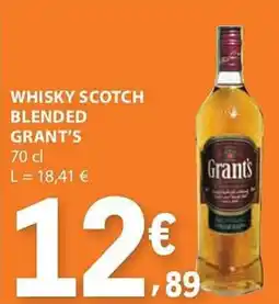 E.Leclerc Whisky scotch blended grant's promoção