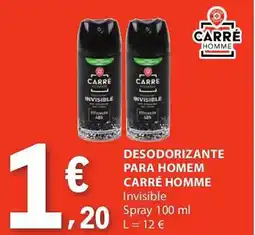 E.Leclerc Desodorizante para homem carré homme promoção