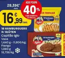 Intermarché Iglo - 18 hamburgers s/ gluten promoção