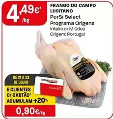 Intermarché Porsi - frango do campo lusitano promoção
