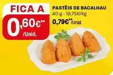 Intermarché Pasteis de bacalhau promoção