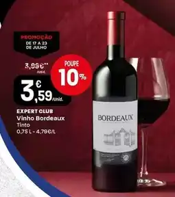 Intermarché Expert club - vinho bordeaux promoção