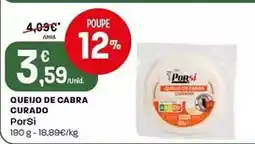 Intermarché Porsi - queijo de cabra curado promoção