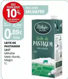 Intermarché Milhafre - leite de pastagem uht promoção