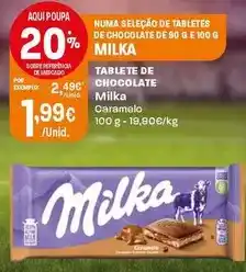 Intermarché Milka - tablete de chocolate promoção