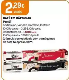 Intermarché Porsi - café em cápsulas promoção