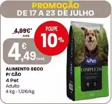 Intermarché 4 pet - alimento seco p/ cão promoção
