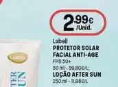 Intermarché Labell - protetor solar facial anti-age, locao after sun promoção