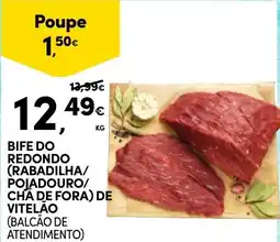 Continente Bife do redondo promoção