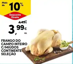 Continente Frango do campo inteiro c/miúdos continente seleção promoção