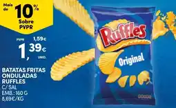 Continente Batatas fritas onduladas ruffles c/ sal promoção