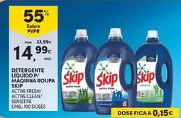 Continente Skip - detergente liquido p/ maquina roupa promoção