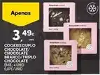 Continente Cookies duplo chocolate/chocolate branco/triplo chocolate promoção