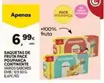 Continente Continente - saquetas de fruta pack poupanca promoção