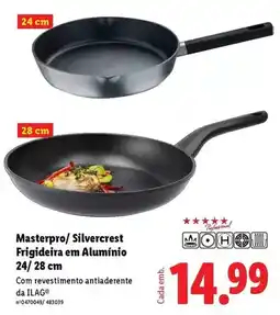 Lidl com - masterpro/silvercrest frigideira em aluminio 24/28 cm promoção