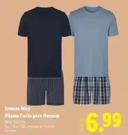 Lidl Esmara - pijama curto para homem promoção
