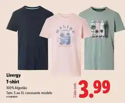 Lidl Livergy t-shirt promoção