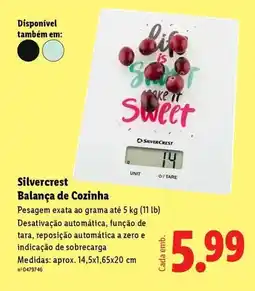 Lidl Silvercrest - balança de cozinha promoção