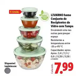 Lidl A+ - conjunto de recipientes de vidro com tampa promoção