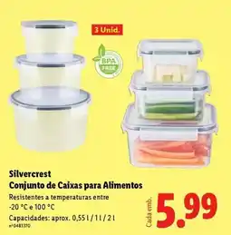 Lidl Silvercrest - conjunto de caixas para alimentos promoção