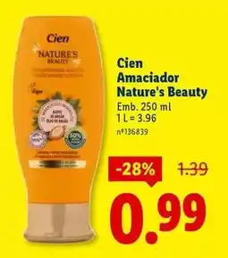 Lidl Cien - amaciador nature's beauty promoção