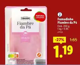 Lidl Fumadinho - fiambre da pa promoção