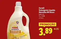Lidl Formil - detergente líquido marseilla 66 doses promoção