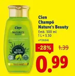 Lidl Cien - champo nature's beauty promoção