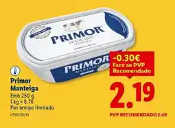Lidl Primor - manteiga promoção