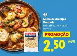 Lidl Miolo de ameijoa dourada promoção