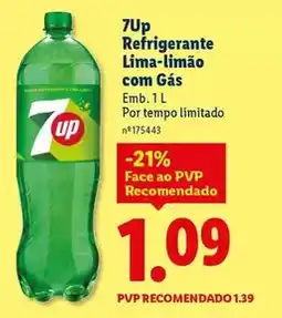 Lidl 7up - refrigerante lima-limao com gas promoção