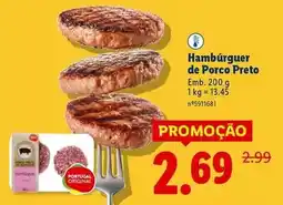 Lidl Portugal - hamburguer de porco preto promoção