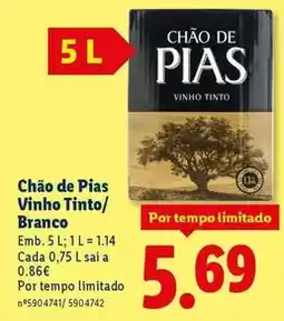 Lidl Pias - chão de vinho tinto promoção