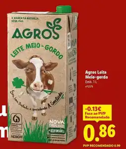 Lidl Agros - leite promoção
