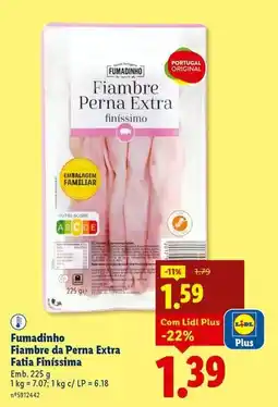 Lidl Fumadinho - fiambre da perna extra promoção