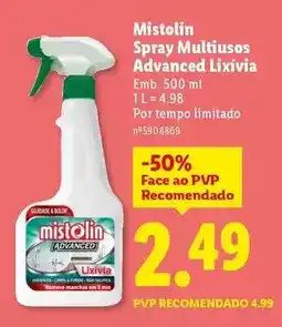 Lidl Mistolin - spray multiusos advanced lixivia promoção