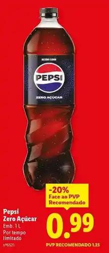 Lidl Pepsi - zero adulcar promoção