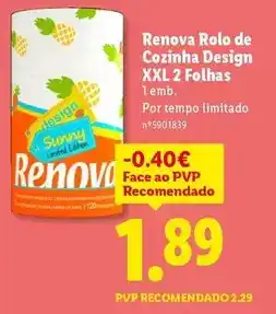 Lidl Sunny - renova rolo de cozinha design xxl 2 folhas promoção