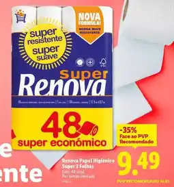 Lidl Renova - papel higiénico super 2 polas promoção